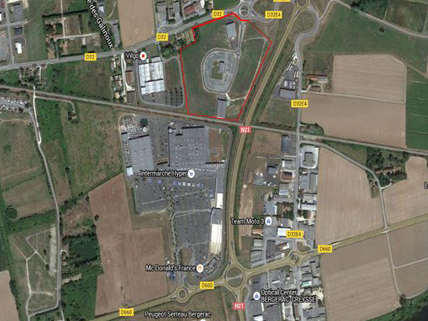 1,8 ha de terrains industriels à vendre – Bergerac Est