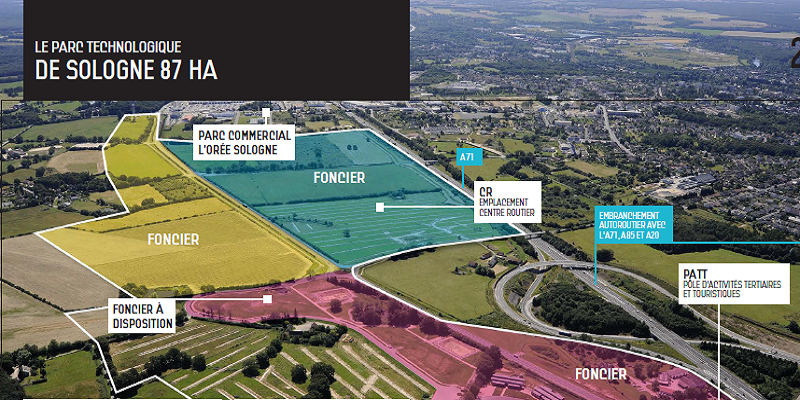 87 ha de terrains industriels à vendre – Bourges Ouest/Cher