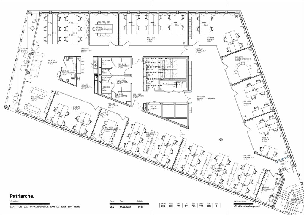 À louer – Bâtiment Yuri – 1 341 m² de bureaux divisibles à Ivry-sur-Seine