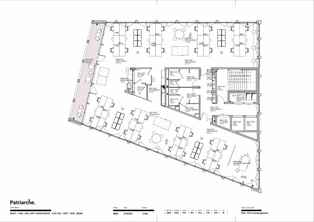 À louer – Bâtiment Yuri – 1 341 m² de bureaux divisibles à Ivry-sur-Seine