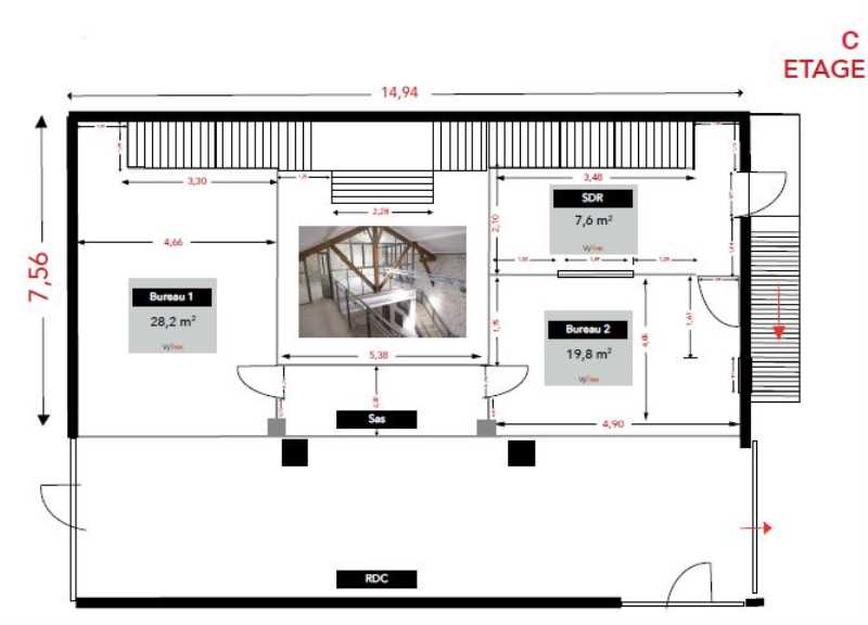 À louer – bureaux non divisibles de 17 m² à Vitry-sur-Seine