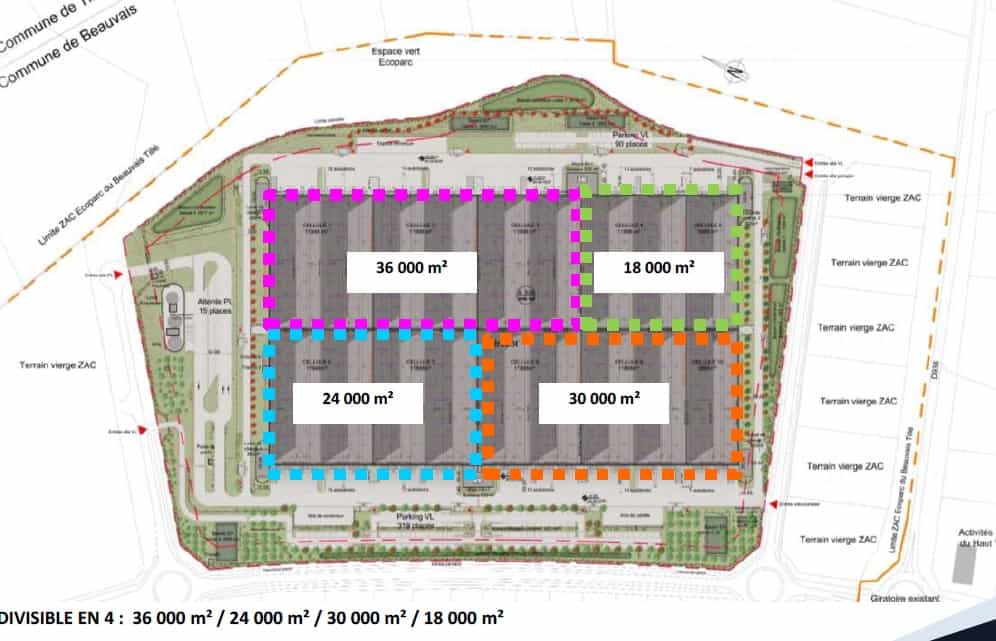 À louer – Entrepôts logistiques de 108 000 m² divisibles à Beauvais – Oise (60)