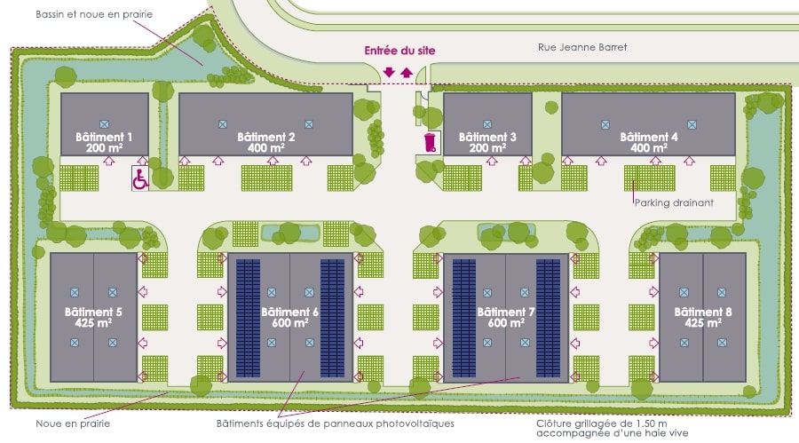 À vendre – Locaux d’activités de 150 à 600 m² dans le Village d’Entreprises à Evreux – Eure (27)