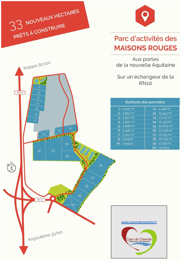 À vendre – Terrain de 33 hectares divisibles à partir de 4 500 m² à Chenon
