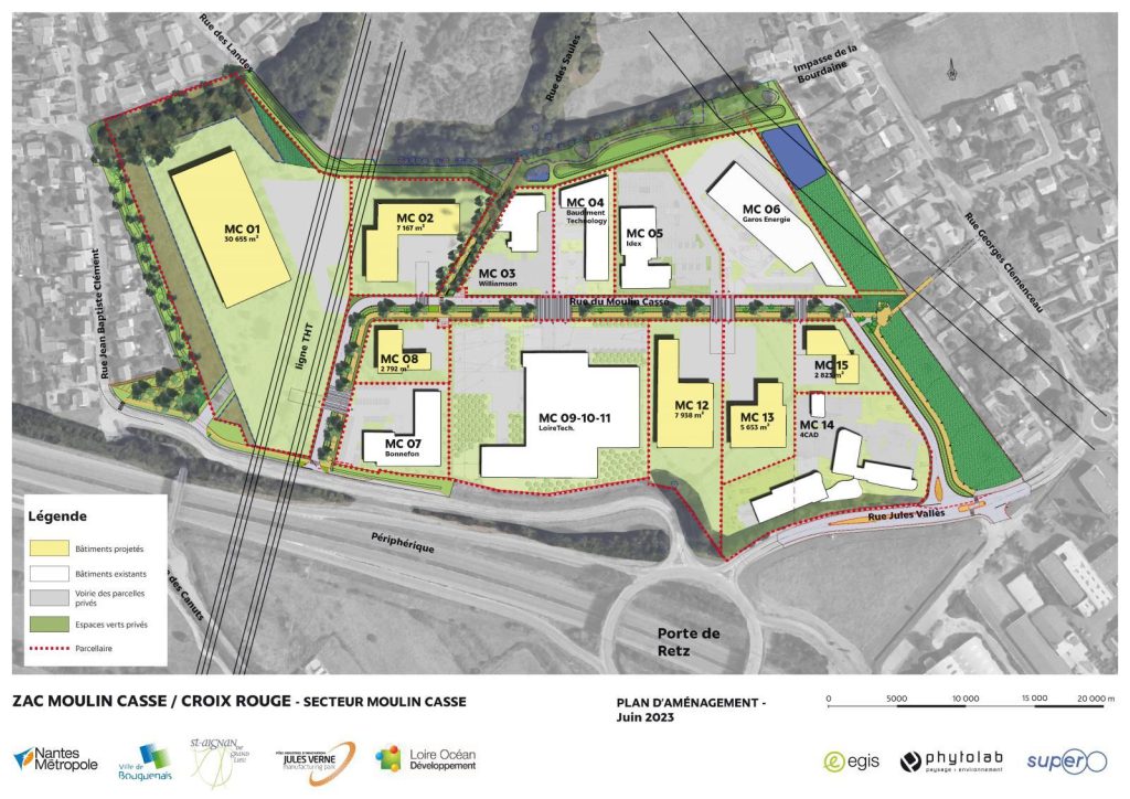 À vendre – Terrain industriel de 6 000 m² dans le secteur Moulin Cassé à Nantes – Loire-Atlantique (44)