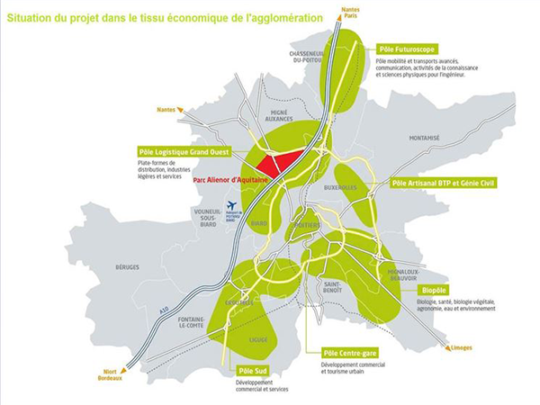 À vendre – Terrains industriel à partir de 10 000 m² sur le parc d’activités Aliénor d’Aquitaine – Poitiers