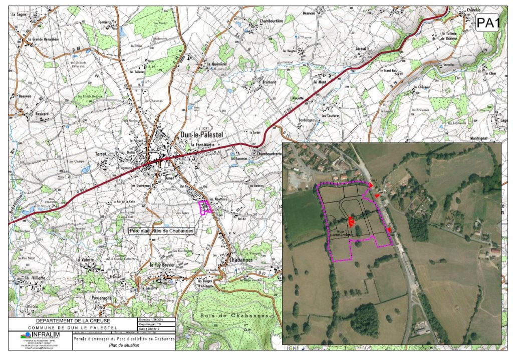 À vendre – Terrains Industriels de 1 000 à 8 300 m² à Dun-le-Palestel – Creuse (23)