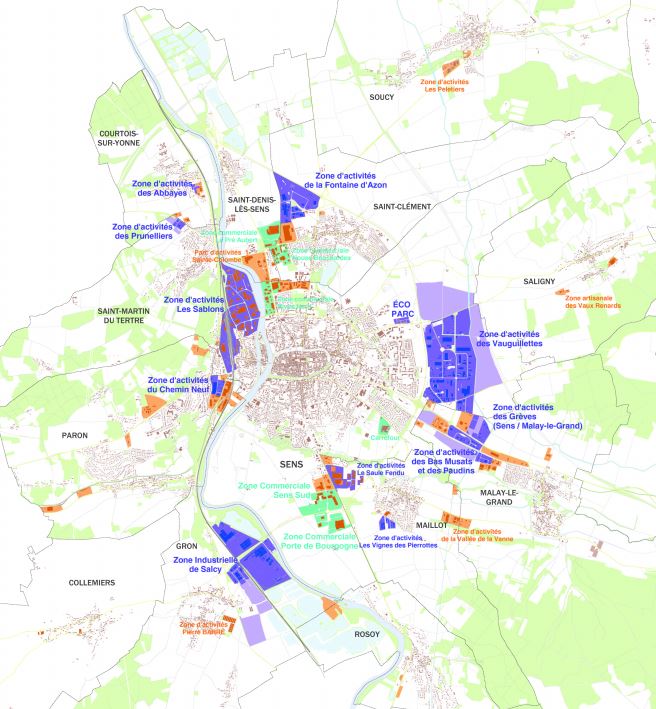 À vendre – Terrains Industriels de 1 347 à 1 565 m² dans la Zone Artisanale des Abbayes à Courtois-sur-Yonne – Yonne (89)