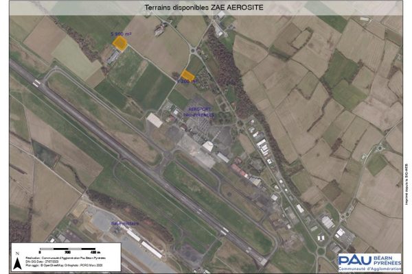 À vendre – Terrains industriels de 4 200 et 5 900 m² à Uzein – Pyrénées-Atlantiques (64)