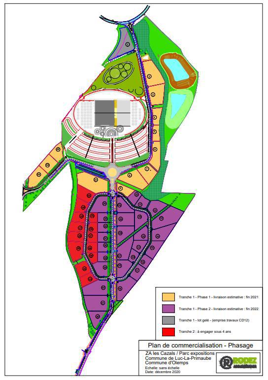 À vendre – Terrains Industriels de 931 à 3 600 m² dans la Zone d&rsquo;activités Les Cazals à Luc-la-Primaube – Aveyron (12)