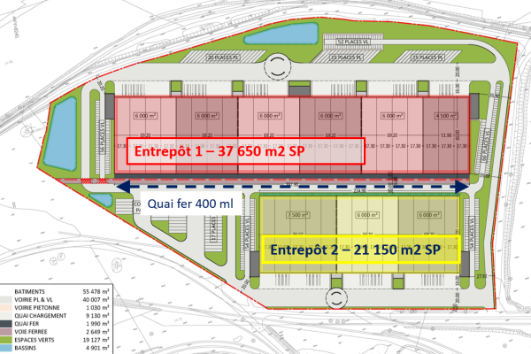 Entrepôts logistique à louer à Thionville – à partir de 4 000 m²