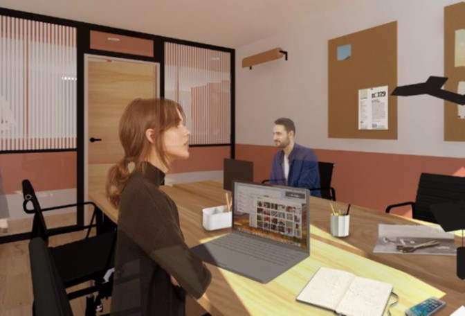 Location de bureaux de coworking de 800 m², Quartier Central des Affaires Euroméditerranée à Marseille