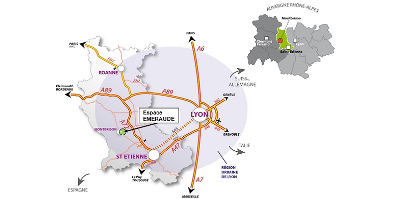 Parc d’activités Les Granges à Montbrison – Espace Économique ÉMERAUDE