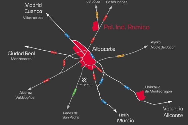 Parc d&rsquo;affaires dans le département de Albacete- Castille La Manche