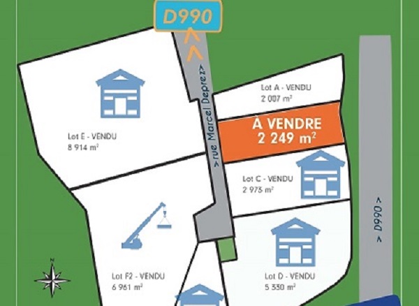 Terrain de 2 249 m² à vendre à Aubusson (23)