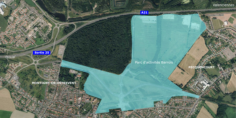 Terrain industriel à vendre Douai / Valenciennes – 22 ha – Hauts-de-France