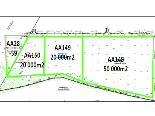 Terrains industriels à vendre à partir de 20 000 m² à Pau