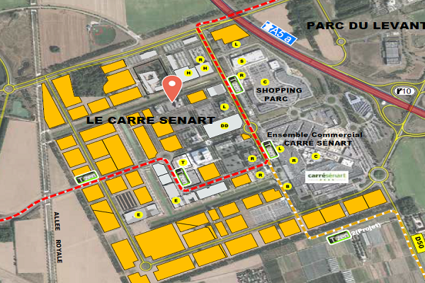 Terrains tertiaires de 2350 à 13000 m² à vendre à Lieusaint – Carré Sénart – Seine-et-Marne (77)