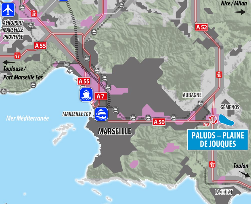 Zone d&rsquo;activité industrielle et tertiaire de Aubagne