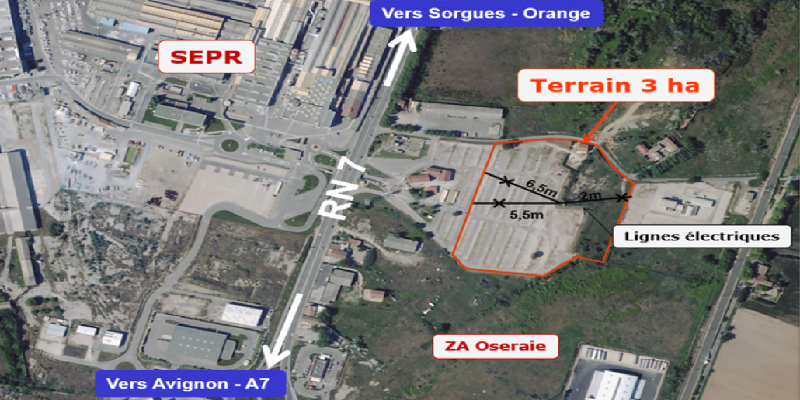 Zone d&rsquo;activités industrielle – Oseraie – Le Pontet / Vaucluse / Provence