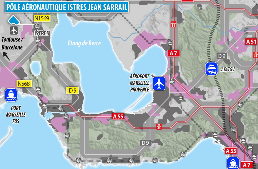 Zone industrielle et aéronatique proche de Marseille – Istres Jean Sarrail – Labellisé site industriel clés en main par « Territoires d’industrie »