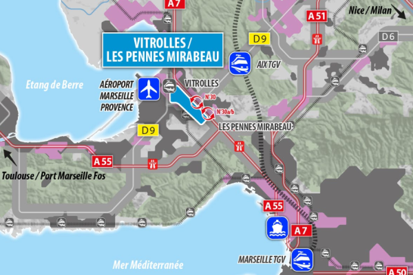 Zones d&rsquo;activités de Vitrolles et Pennes Mirabeau proche de Marignane